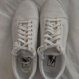 True White Old Skool Vans